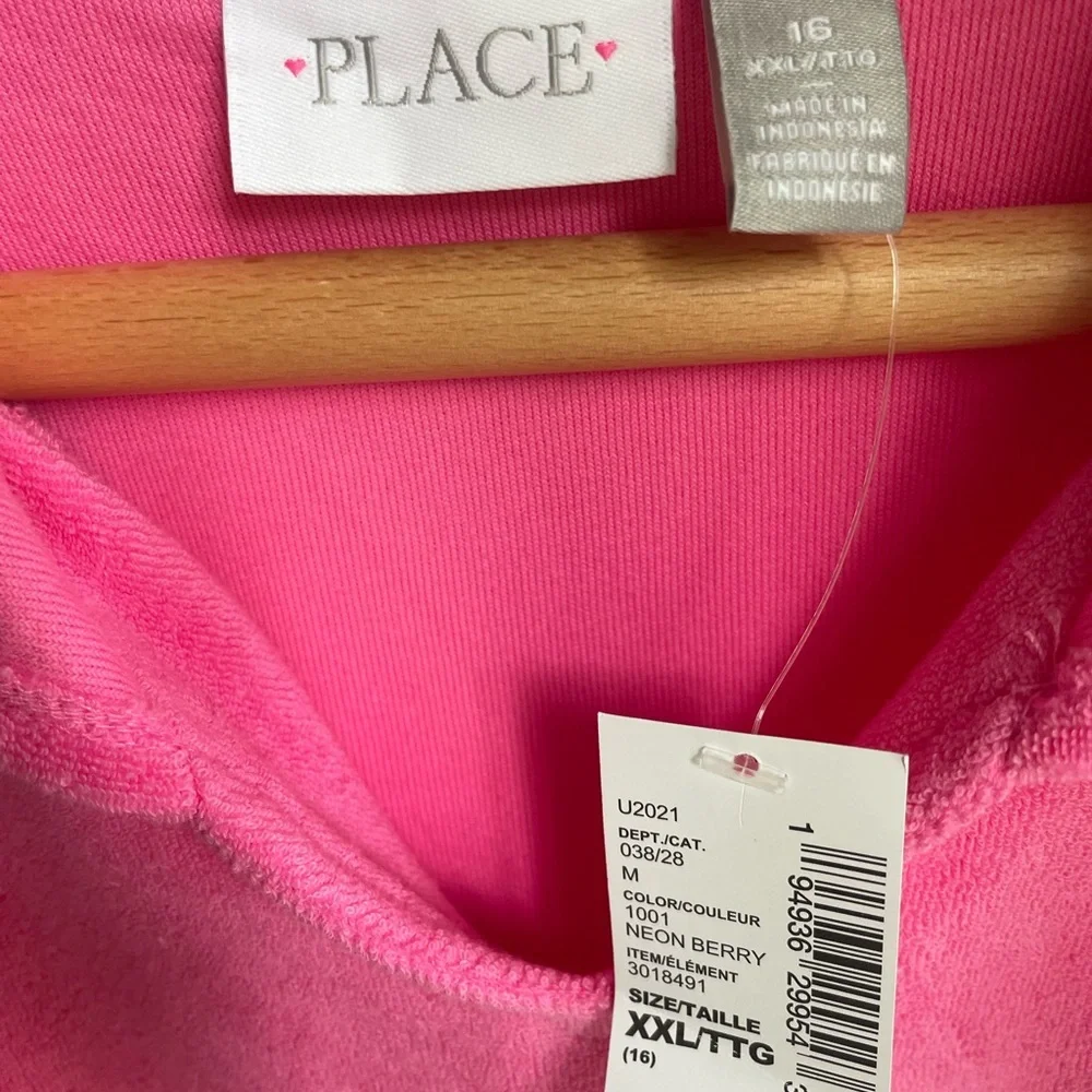 The Children's Place Pink Terrycloth Cover-Up Dress for Swim, Beach, Bath, NWT